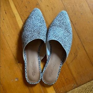 Madewell Remi spotted calf hair mules size 8
